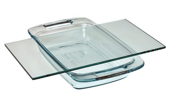 Glass Dish and Plate, 1.9L