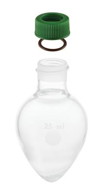 Flask, Pear Shaped, 25mL,