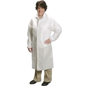AlphaGuard Frock, White, Raglan Sleeve, Elastic Wr