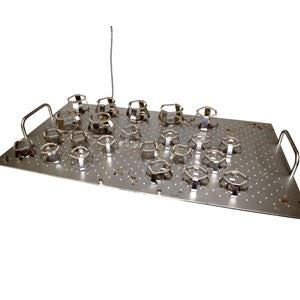 Flask platform with 6 x 250 ml flask clamps, for P
