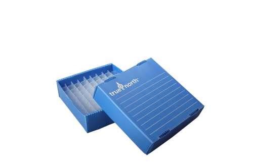 True North™  Flatpack PP Freezer Boxes Blue, 0.5ml