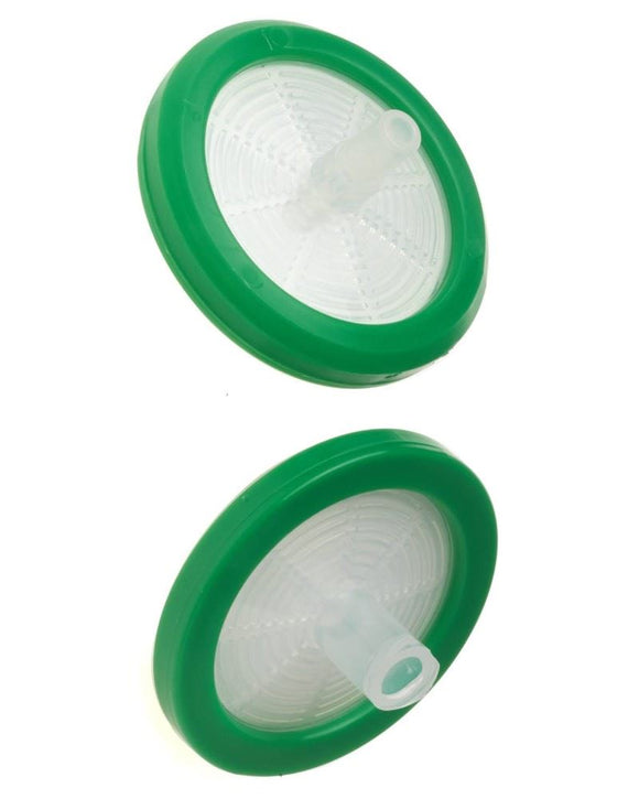 Syringe Filter, 30mm dia., Green, PES Membrane, 0.