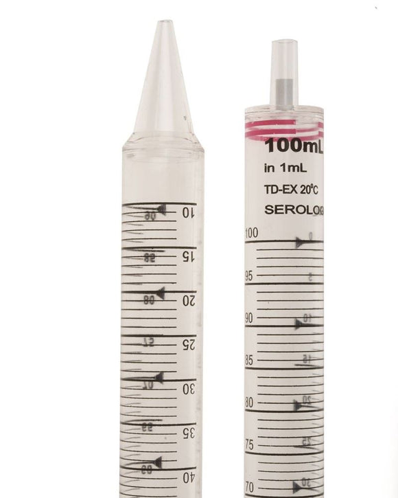 Serological Pipet, 100mL, Pink, Polystyrene, Stand