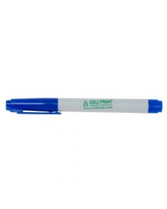 Permanent Tube Marker, Blue Ink, Plastic, White Ba