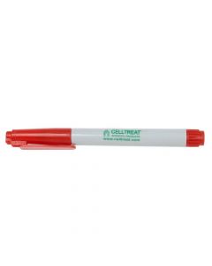 Permanent Tube Marker, Red Ink, Plastic, White Bar