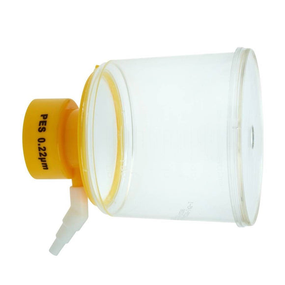 Bottle Top Filter, 500mL, 75mm dia., Yellow, PES M