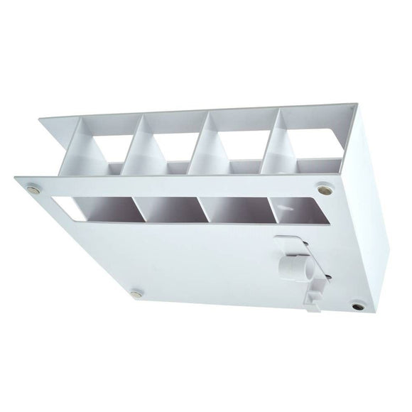 Pipet Storage Rack, 29.5 L x 10 W x 40cm H, White,