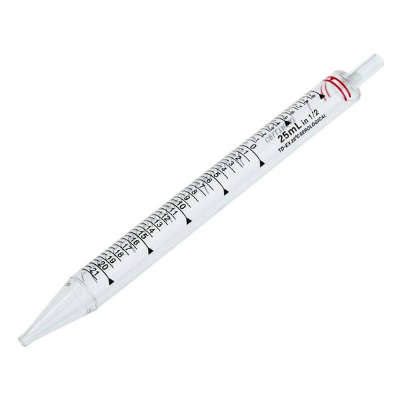 Serological Pipet, 25mL, Red, Polystyrene, Short L