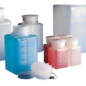 GRAD. WIDE NECK SQUARE BOTTLES HDPE 1000ML-20/pk