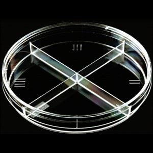 Quad Plate Stackable Petri Dish 100 X 15 (25/Sieev