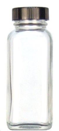 BOTTLE,FR SQ,CLR,2OZ,PHEN,TSClear Glass French Squ